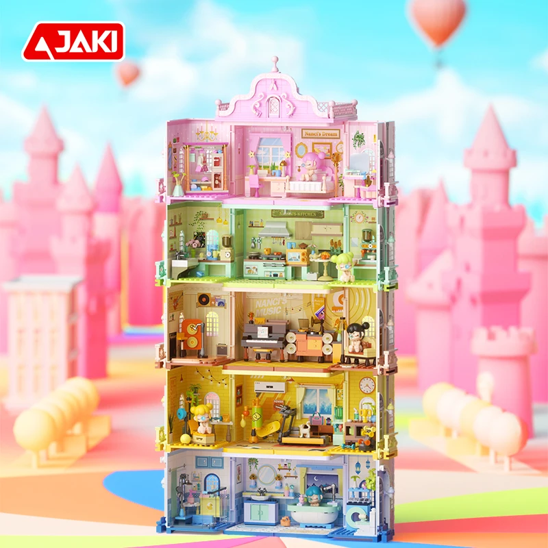 Jaki Nanci Building Block Кукольный домик Poetic Beauty Фигурки Фигурка Кукла Streetview Блоки Street View