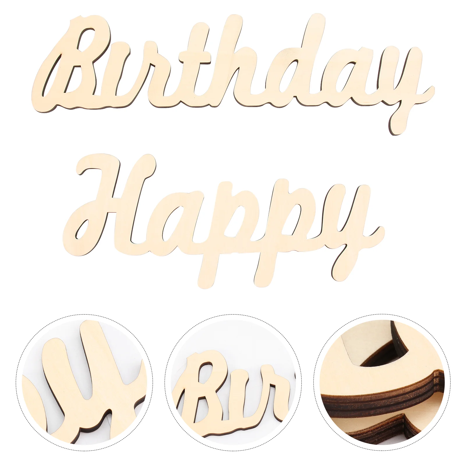 

1 Set of Birthday Cutout Word Cutouts Birthday Plaque Word Signs Letters Discs