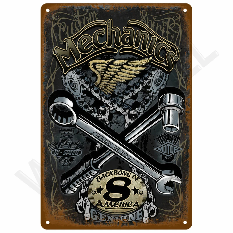 

Винтажная металлическая вывеска