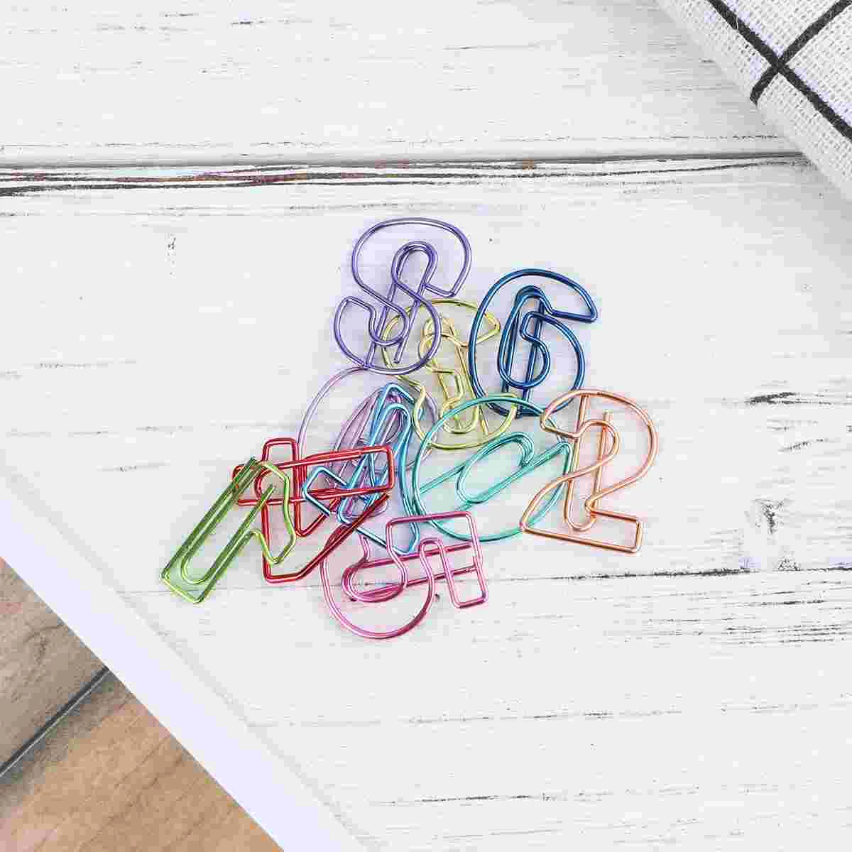 

Paper Clip Clips Page Clamp Novelty Kids Marker File Document Book Mini Bundle Metal Note Planner Decorative Adorable Number