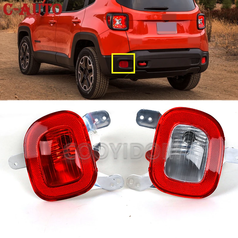 Reflector de parachoques trasero Led, luz trasera de parada, antiniebla, lámpara de señal de giro trasera para Jeep Renegade 2015-2018 con bombillas