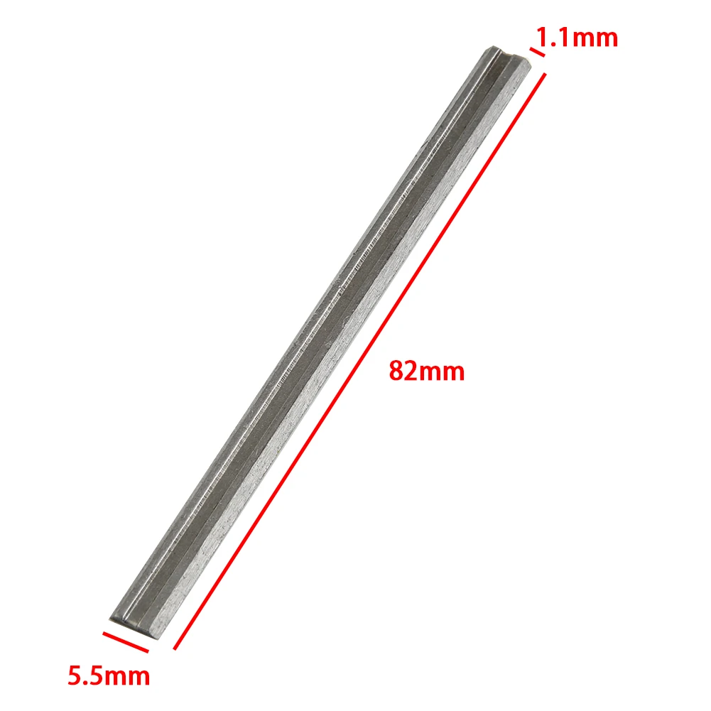 

6pcs Planer Blade Carbon-Steel Woodworking Planer 82mm Reversible Electric Planer Blades Boxed HSS For MKT For Cutting Wood