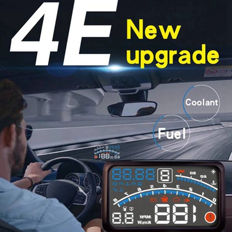 

NEW-5.5 Inch Car HUD Head-Up Display Universal Auto Digital Car OBDII Overspeed Warning Windshield Projector
