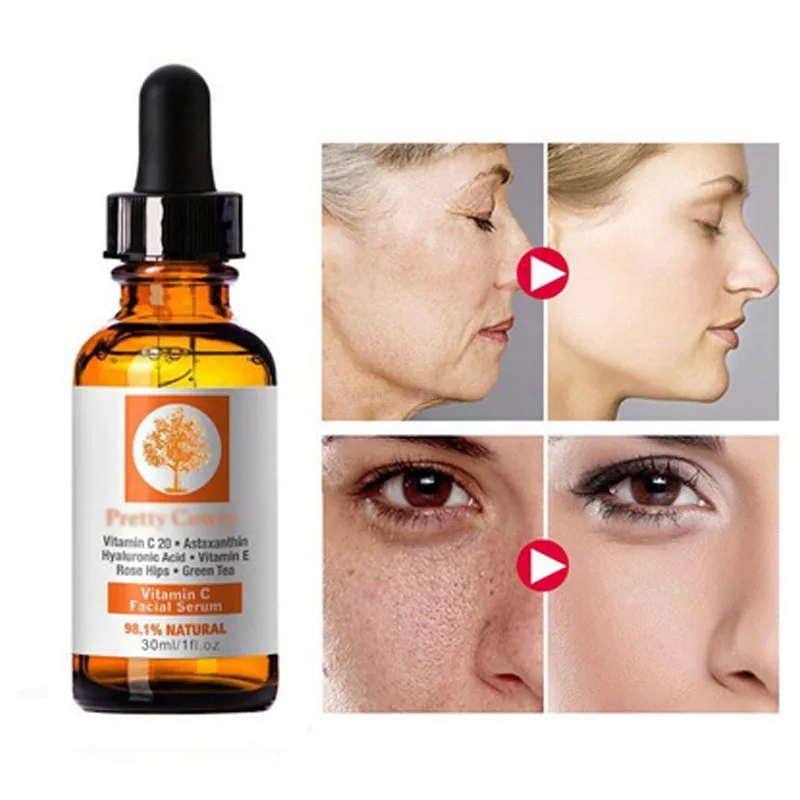 

Vitamin C & E Serum Hyaluronic Acid Moistening Whitening Rem eliminating melanin pigments freckle 30ml