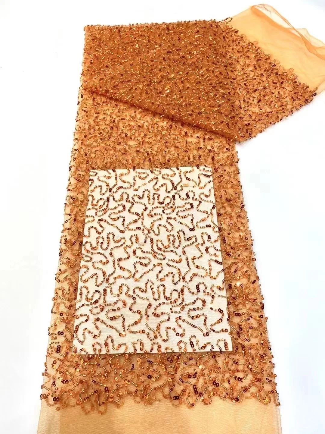 

latest lace fabric high quality 2023 nigerian embroidered tulle on mesh 5yard Dark Blue the new listing tissues sunflower