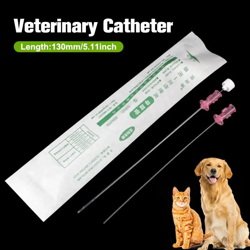 

Cat Catheter with Stylet 3Fr End Hole 4Fr Side Holes Veterinary Urinary Cat Catheters