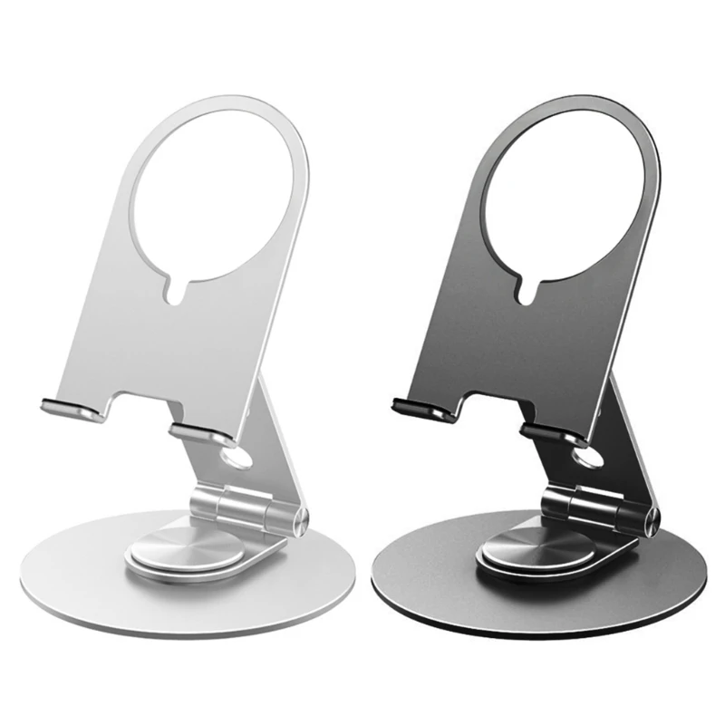 

N58E Aluminum Alloy Cell Phone Stand Tablet Holder Universal Adjustable Phone Stand for Office Table Desktop 180°Rotation