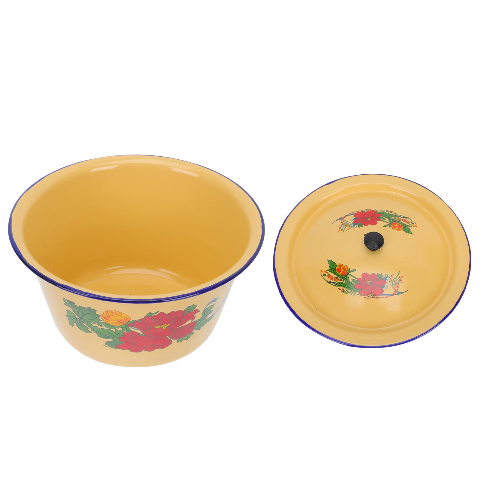 

Bowl Enamel Bowls Metal Serving Salad Grease Enamelware Mixing Vintage Basin Soupkitchen Container Cooking Can Round Rice