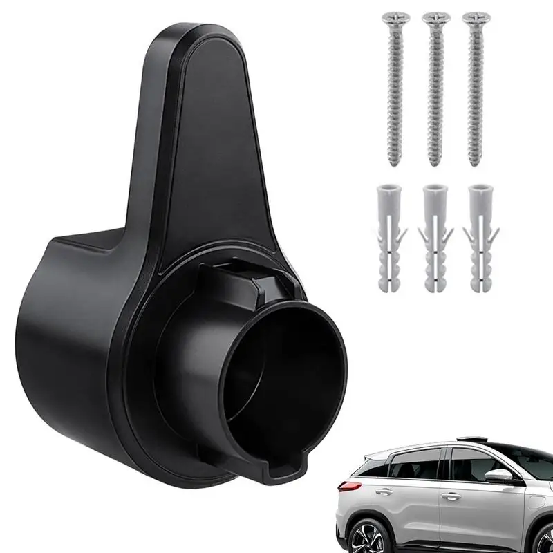 

EV Charger Holder Wall Mount Charging Connector Comes With 3 Screws And 3 Wall Plugs Electric Vehicle Charger Portable Wall