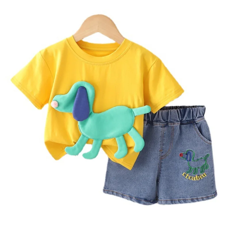 

New Summer Baby Girl Clothes Children Boys Outfits Toddler Fashion T-Shirt Shorts 2Pcs/Set Infant Casual Costume Kids Tracksuits