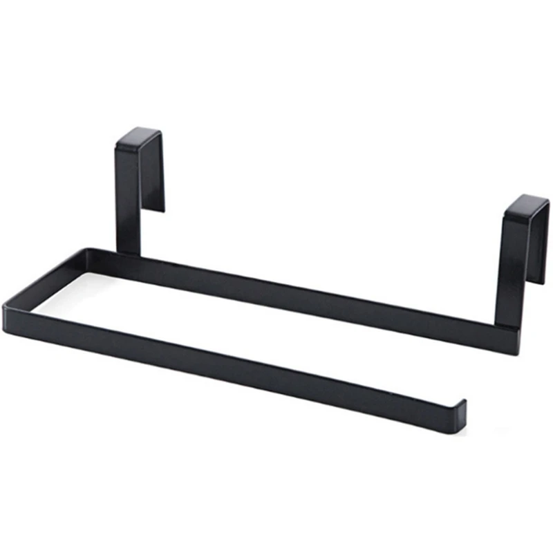 

Kitchen Tissue Holder Hanging Bathroom Toilet Roll Paper Holder Rack Kitchen Cabinet Door Hook Holder Black