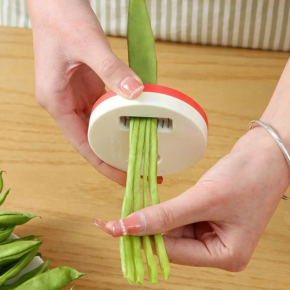 

Bean Slicer Green Bean Slicer Cutter Cut Fruit Vegetable Easy Peeler Accessories Shredders Remover Kitchen Gadgets Stringer O7Q3