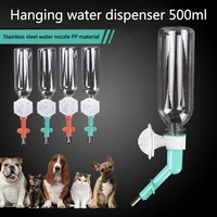 500ml pet dogs cats automatic drinking fountain hanging type water feeder for rabbit hamster small animals feeding supplies