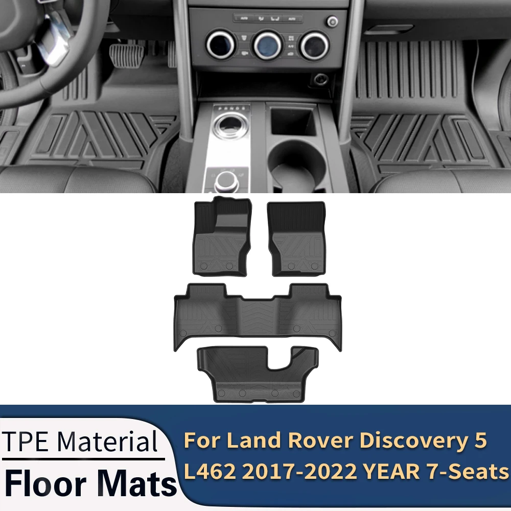 Автомобильные коврики для Land Rover Discovery 5 L462 2017-2022 7 сидений всесезонные ног из ТПЭ