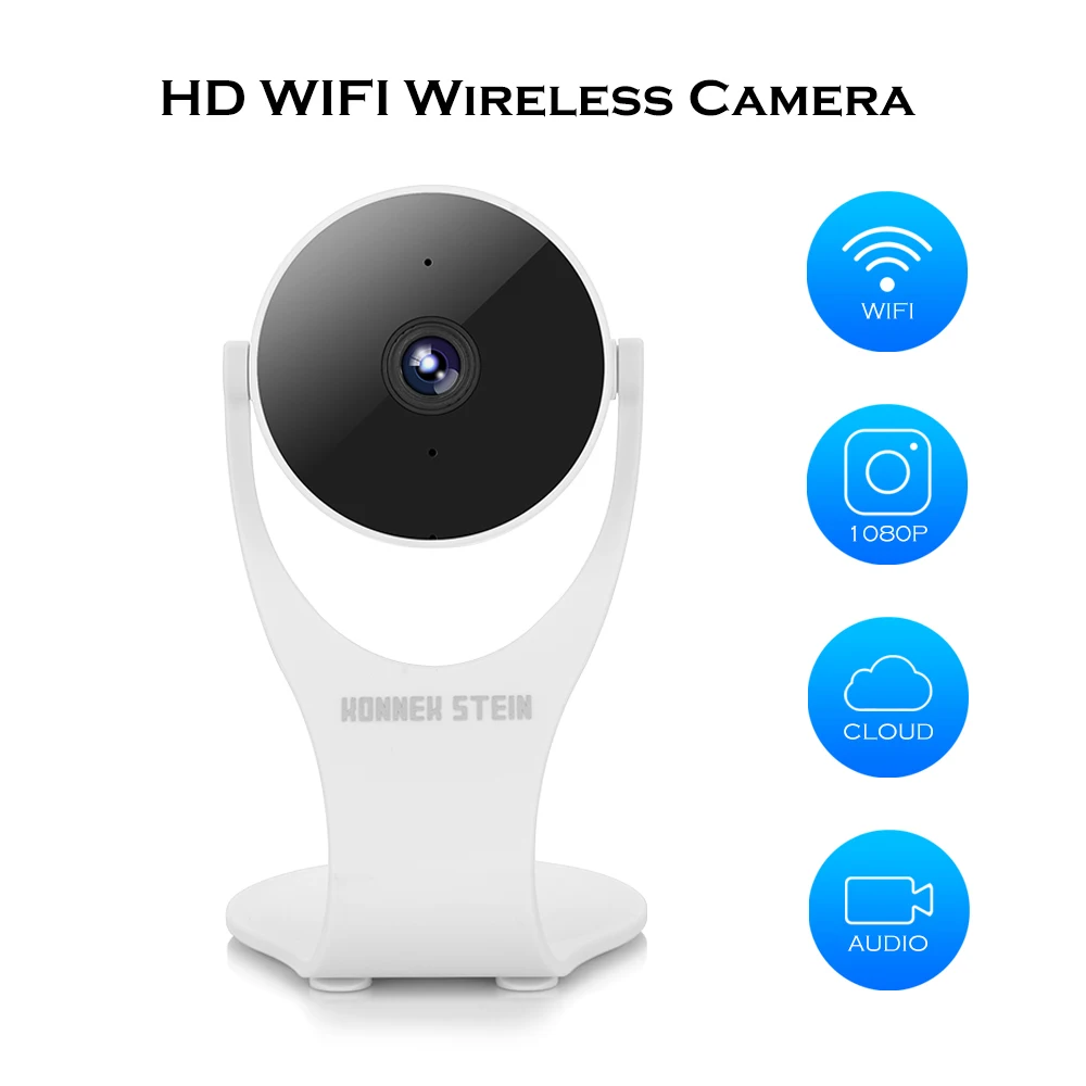 

Konnek Stein Security Cameras 1080p HD Wireless Smart Home Camera Compatible With Alexa & The Google Assistant Auto Tracking