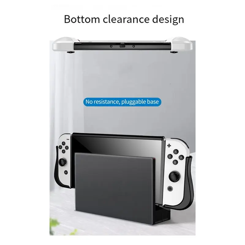 Фото Комплект аксессуаров M01K: защитный чехол из ТПУ для Switch OLED, с возможностью док-подключения, защита от падений, улучшенное сцепление, легкий вес, B №5