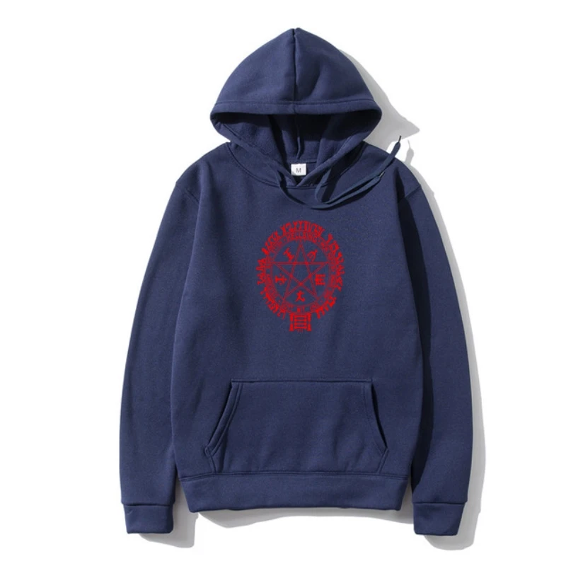 

2022 New Fashion New Hellsing Symbol Logo Anime Manga Mens Black Hoodie Autumn S to 3XL Mens Hoody Men Fleece Novelty Cool