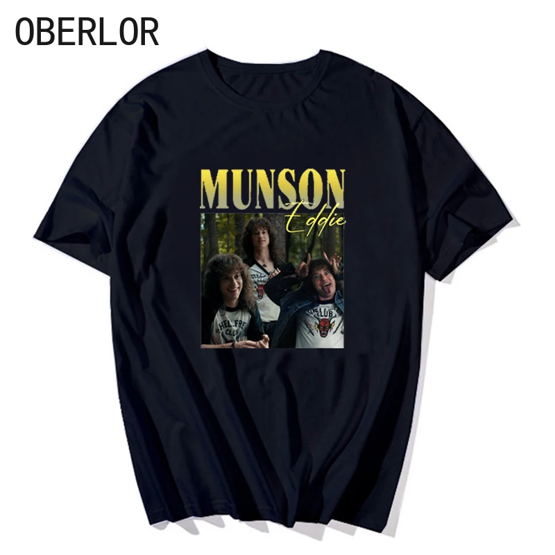 

2022 T Shirt Eddie Munson Fashion T-shirts Shirt Hip Hop Tees Hellfire Club Tshirt Men Unisex Camisetas Tops Oversized T Shirt