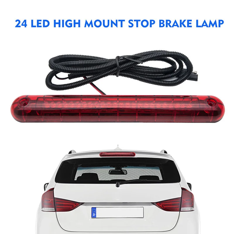 

24 LED 12V Universal Car High Mount Third 3RD Brake Stop Tail Light Lamp