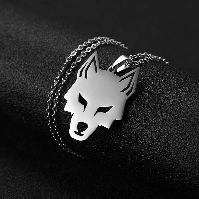 Ожерелье с волчьей головой для мужчин и женщин