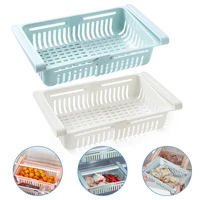 12pcs kitchen organizer stretchable refrigerator storage rack food storage baskets fridge container space saver pull out drawer