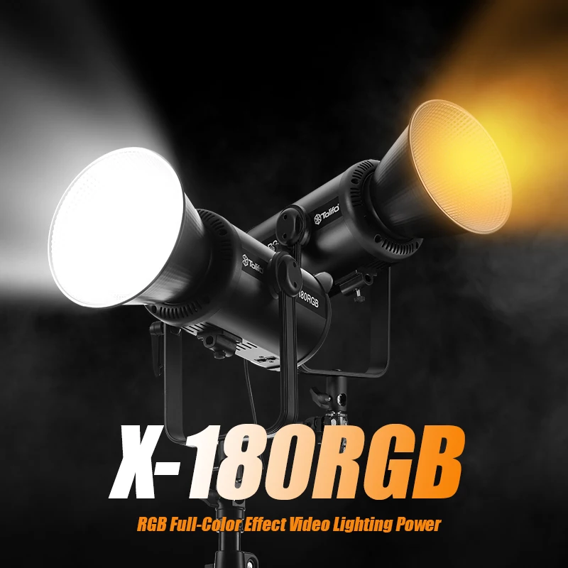 Tolifo X180RGB светодиодный видео светильник фото Освещение COB Высокая мощность 180 Вт 2700 к-6500 к высокий CRI 97 светодиодный студия светильник