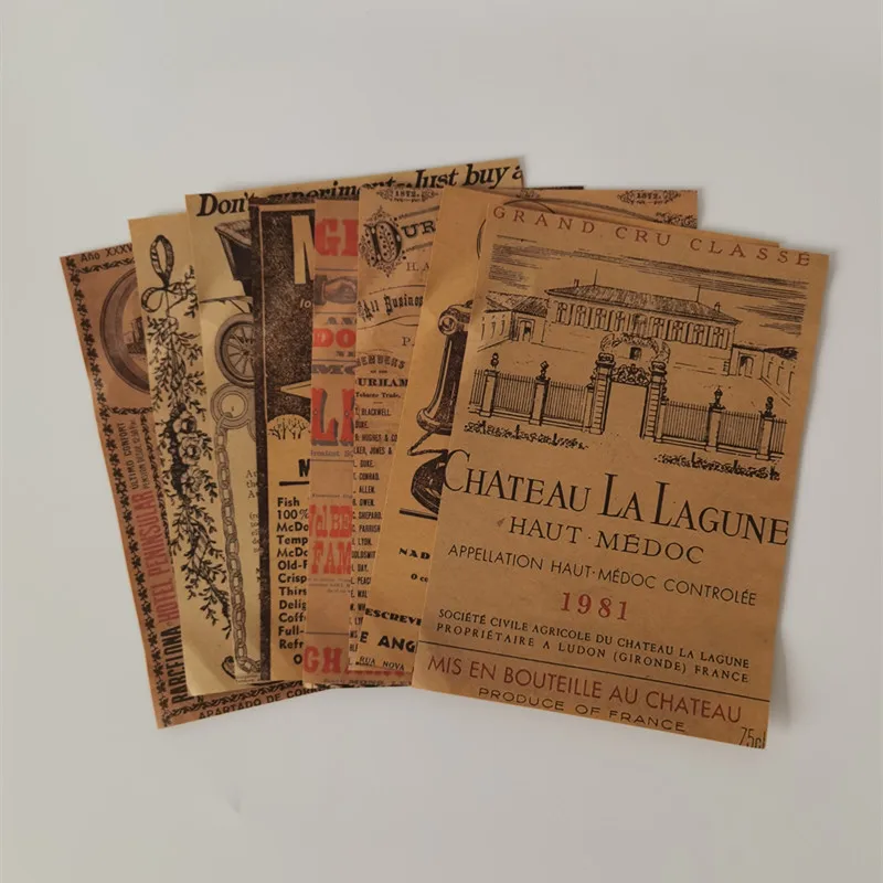 

10pcs Vintage Material Paper Newspaper Fragments Scrapbooking Journal Diary Collage Junk Background Decoration Retro Stationery