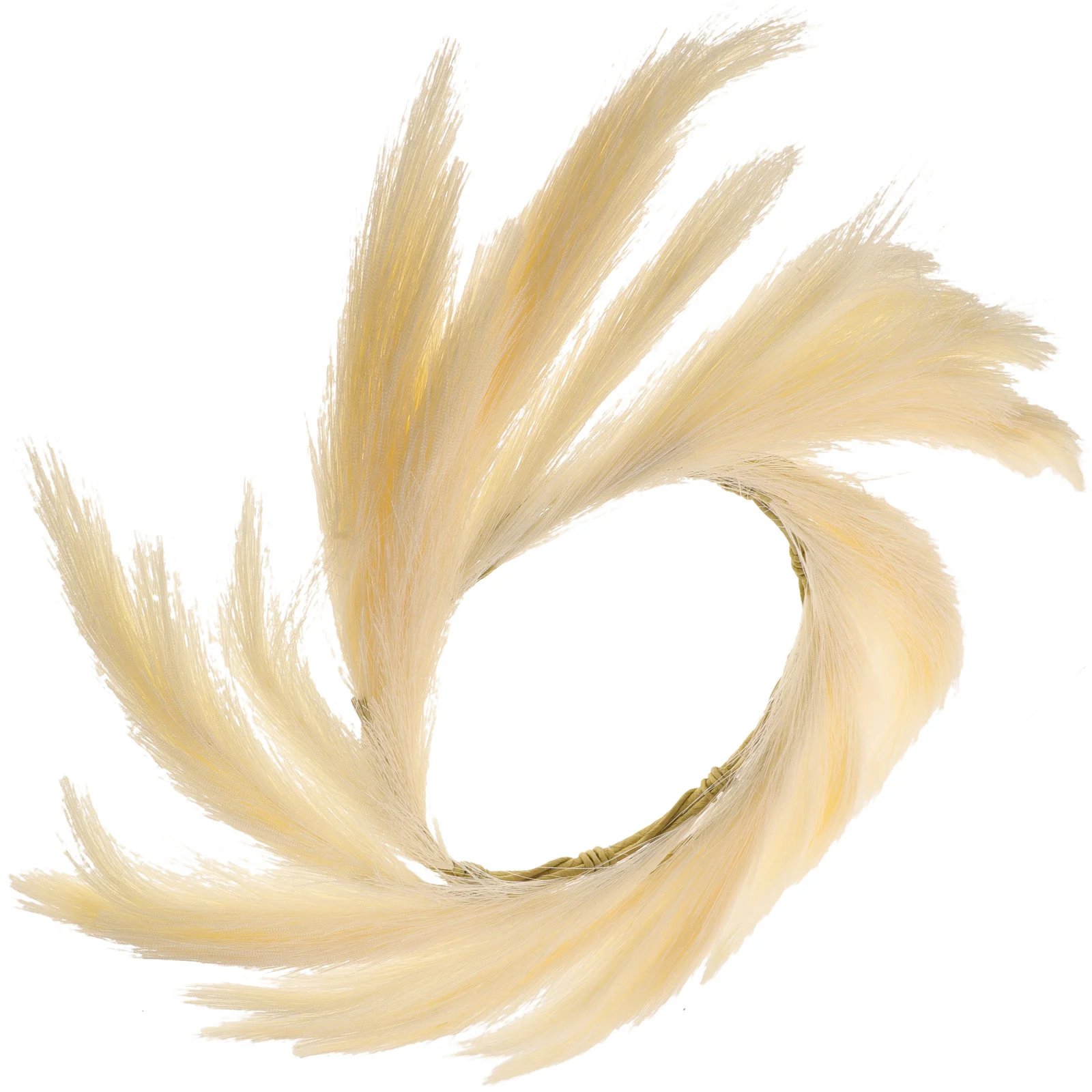 

Artificial Reed Garland Wreath Farmhouse Simulated Phragmites Decoration Home Front Door Pampas Grass