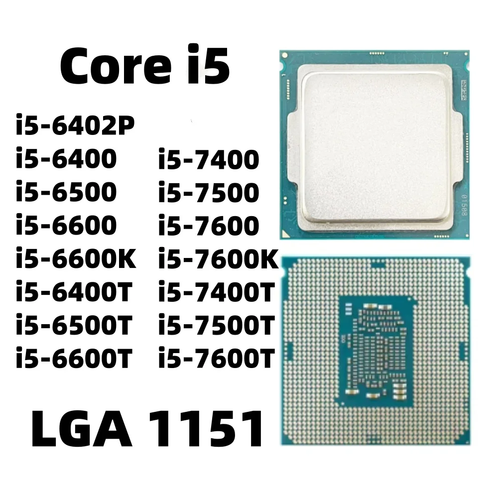 Core i5 6400/6500/6600/6600K/6402P/6400T/6500T/6600T/7400T/7500T/7600T ...