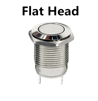 

Металлический кнопочный переключатель 12 мм 2-контактный