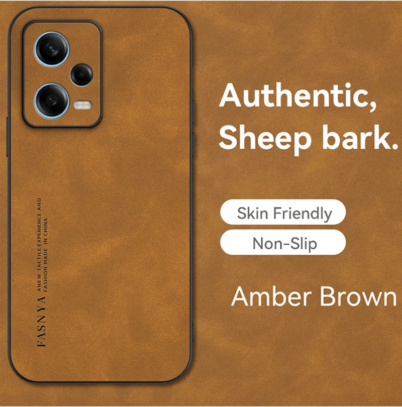 

Luxury Sheepskin Leather Case For Xiaomi Redmi Note 12 11 11S 10 10S 9S 8 9 Pro Max A1 Plus 9 8A 9A 9C 10C 12C Protective Cover