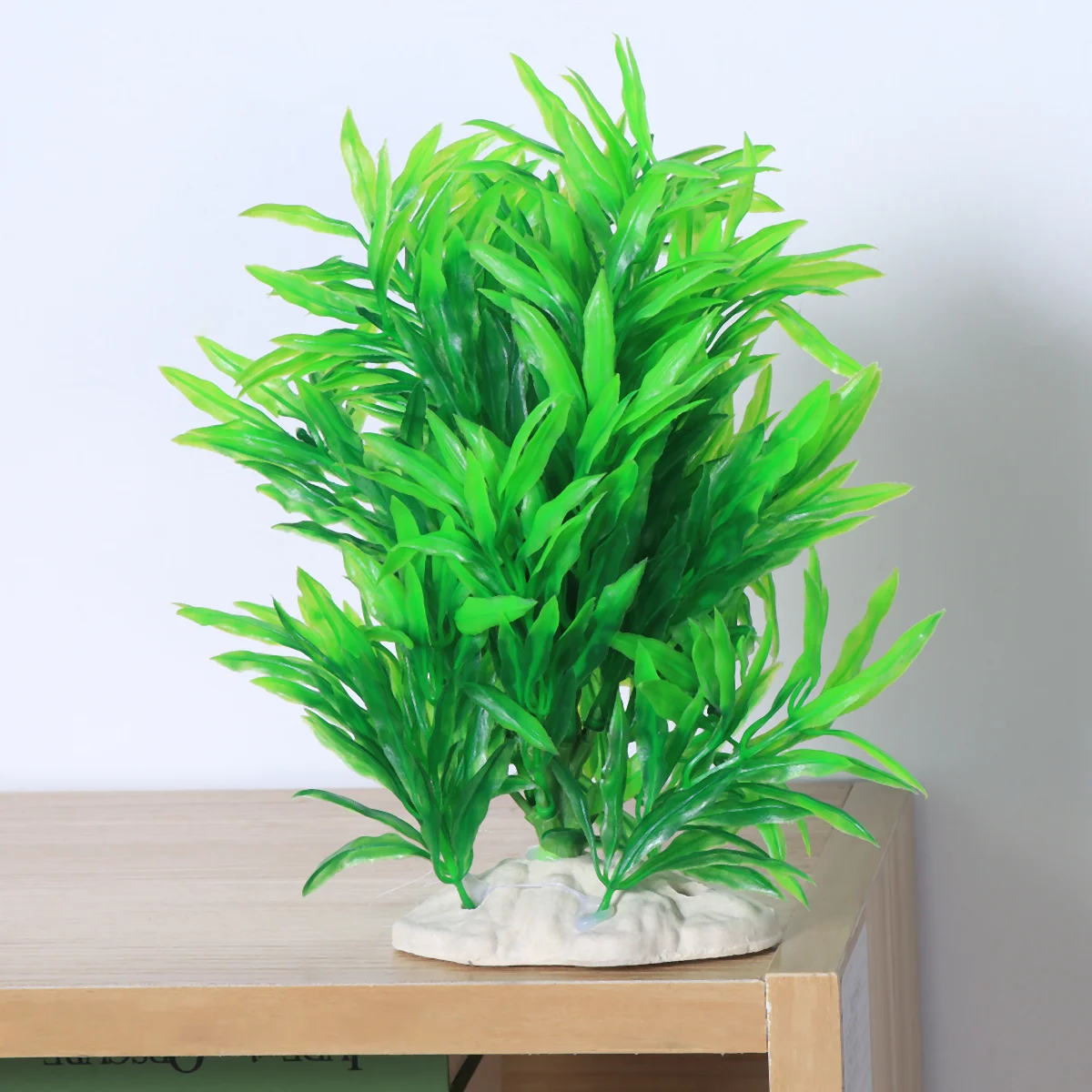 

Aquarium Tank Artificial Fake Leaf Landscape Realistic Water Decorations Decor Soft Tall Silk Green Holder Décor Pond Aquatic