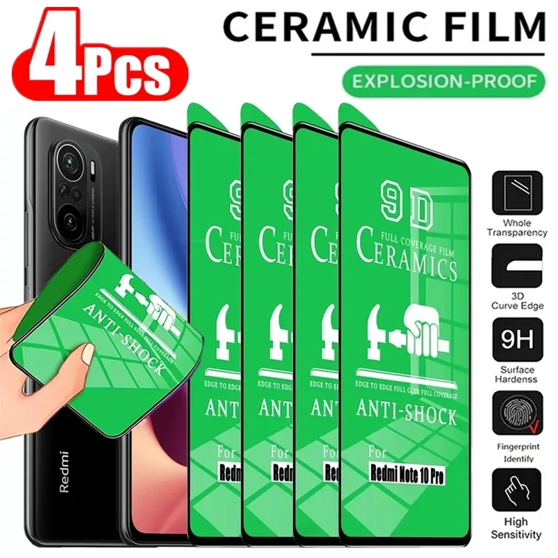 Мягкая Керамическая пленка 4 шт. для Redmi Note 11 10 Pro 10C 12C 11S 10S 9T 9S 9A 9C 8T 8A, Защита экрана для XiaoMi 12T 9T 10T 11T Pro