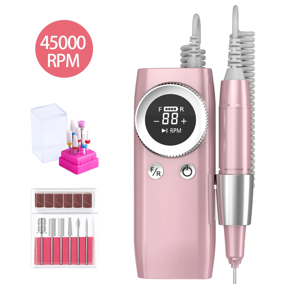 New Wireless 45000RPM Nail Machine Manicure Machine Recharge