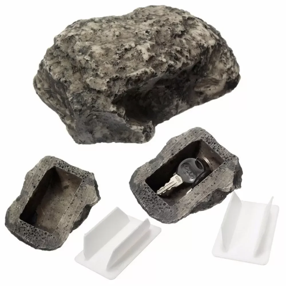 

Outdoor Muddy Mud Spare Key House Safe Security Rock Stone Case Box Fake Rock Holder Garden Ornament 6x8x3cm