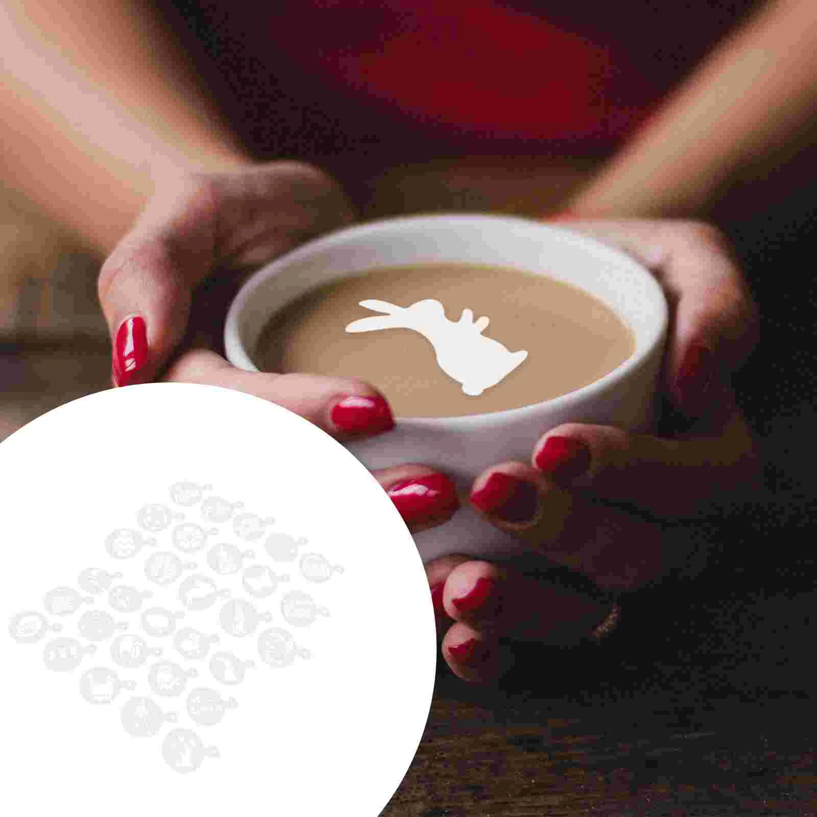 

30Pcs Stencil Easter Cookie Stencils Easter Embossing Templates Holiday Cookie Stencils Easter Coffee Stencils