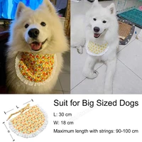 waterproof cute design big dog bib with string apron bandana style for samoyed golden retriever chow chow alaska malamute