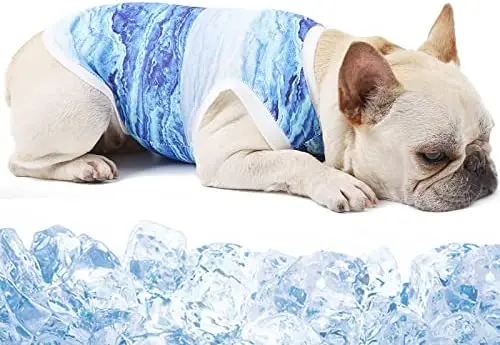 

Dog Cooling Vest T-Shirt, Instant Cooling Pet Clothes, Soft Breathable Hot Tank Top Cloth for Dog Cat Puppy Bulldog