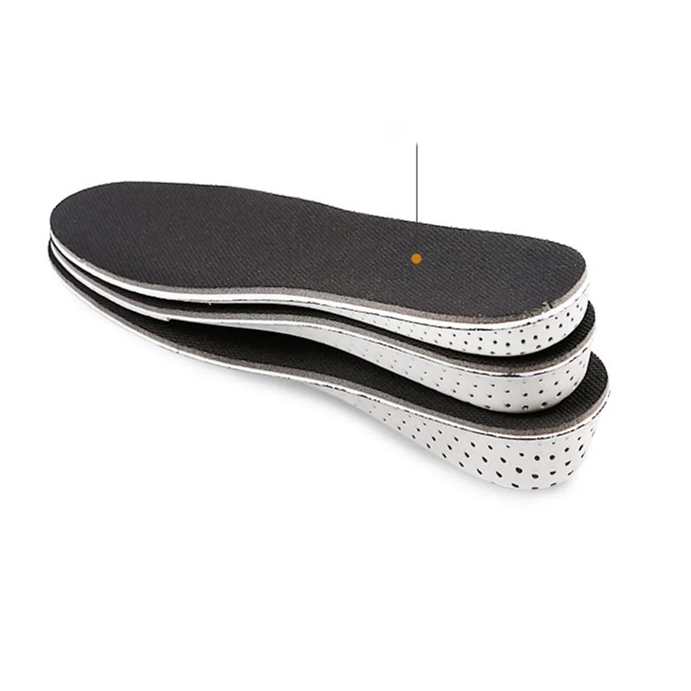 

1 Pair 4CM Increased Insole Invisible Increase Insoles Full Pad Comfort Male And Female Sponge Insoles(Black)