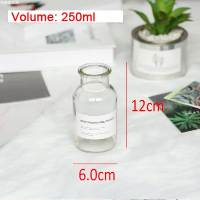 

Скандинавский стиль, ретро, прозрачная коричневая стеклянная бутылка, ваза для спальни, настольные аксессуары для фотосъемки, студийный фотофон, орнамен