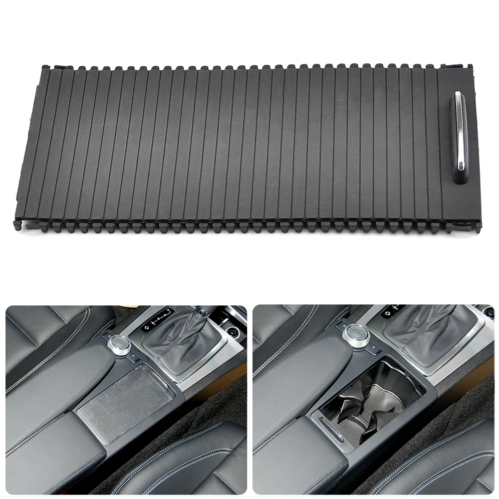

For Mercedes Benz C-class E-class Center Console Sliding Shutters Cup Holder Roller Blind Cover W212 S212 W204 S204