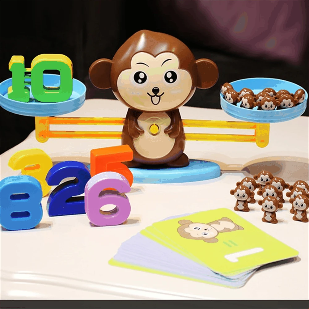 

Educational Math Toy Smart Monkey Balance Scale Kids Digital Number Board Game Educational Learning Toys Teaching Material