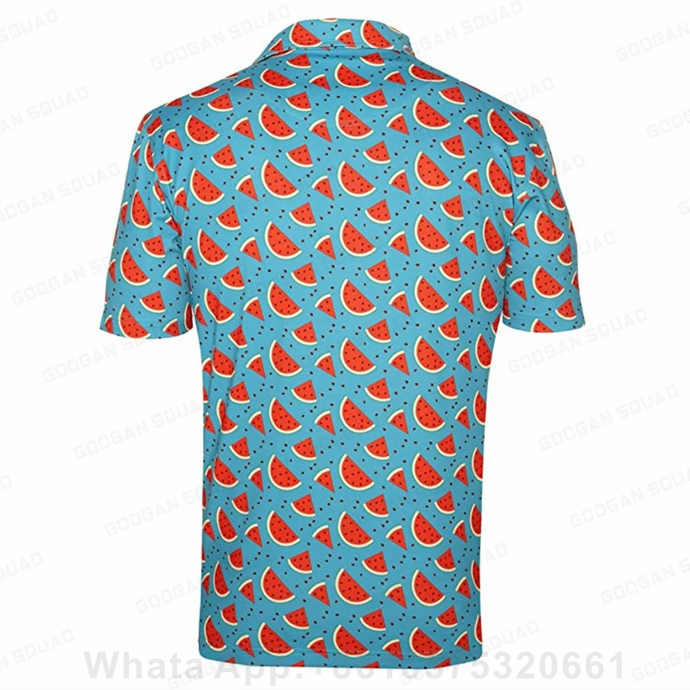 Men Golf Polo Shirt Fashion Summer Short Sleeves Outdoor Golf Shirts Sports Shirts Casual T-shirt Quick Dry Breathable Clothing