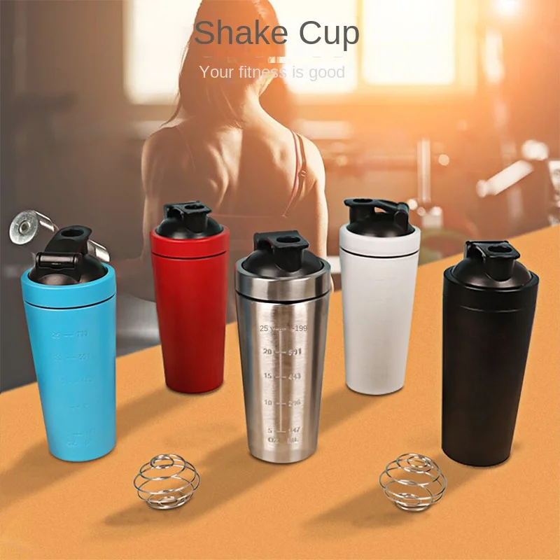 

Fitness Stainless Vacuum Steel Water Portable Shaker Bottles Cup Water Insulation Protein Cup Sports Mug Nutrition Cup Blender