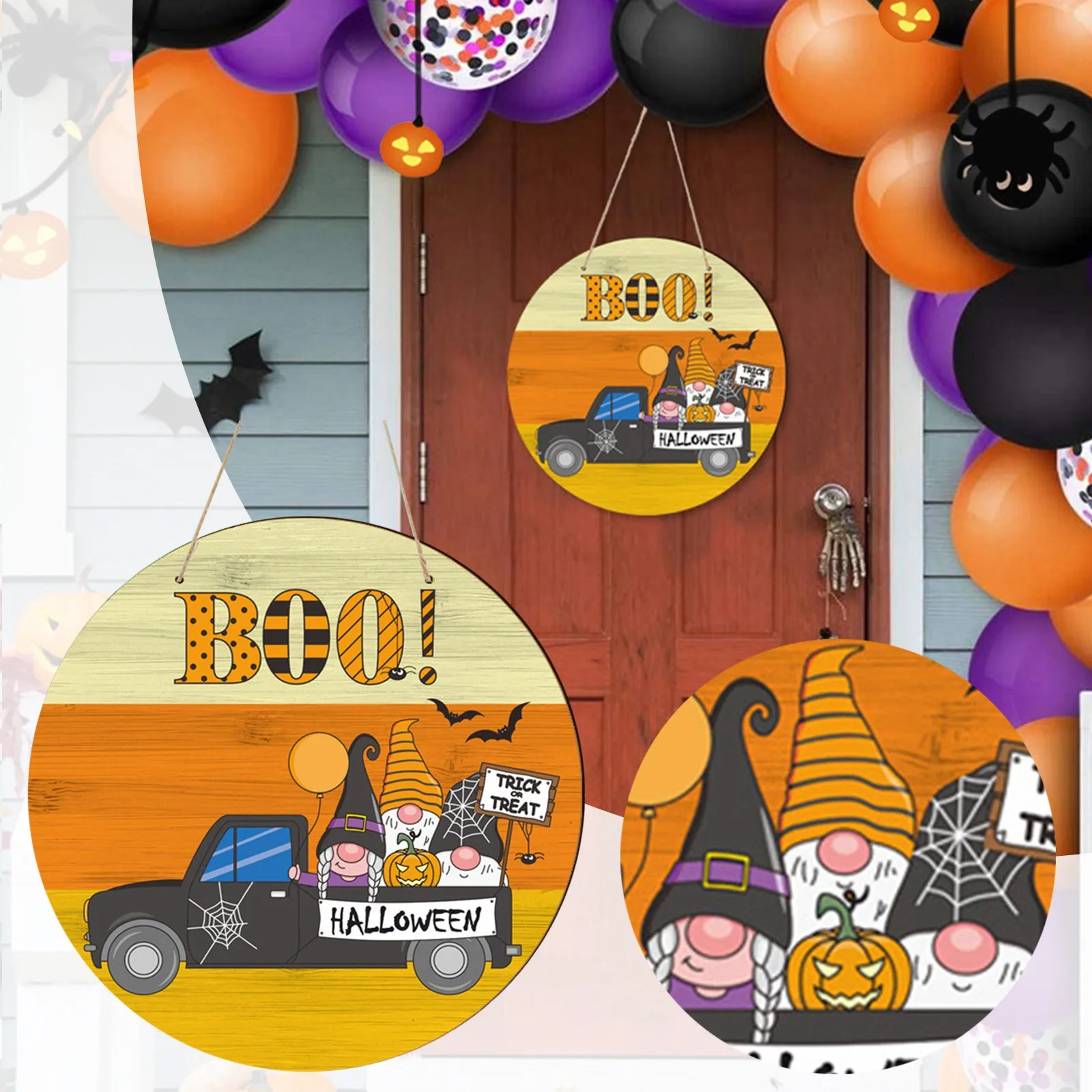 

Золотые шары, украшения для гостиной, Хэллоуин, искусственные вешалки, я пахнет, Детские дверные вешалки, Хэллоуин, знак приветствия спереди