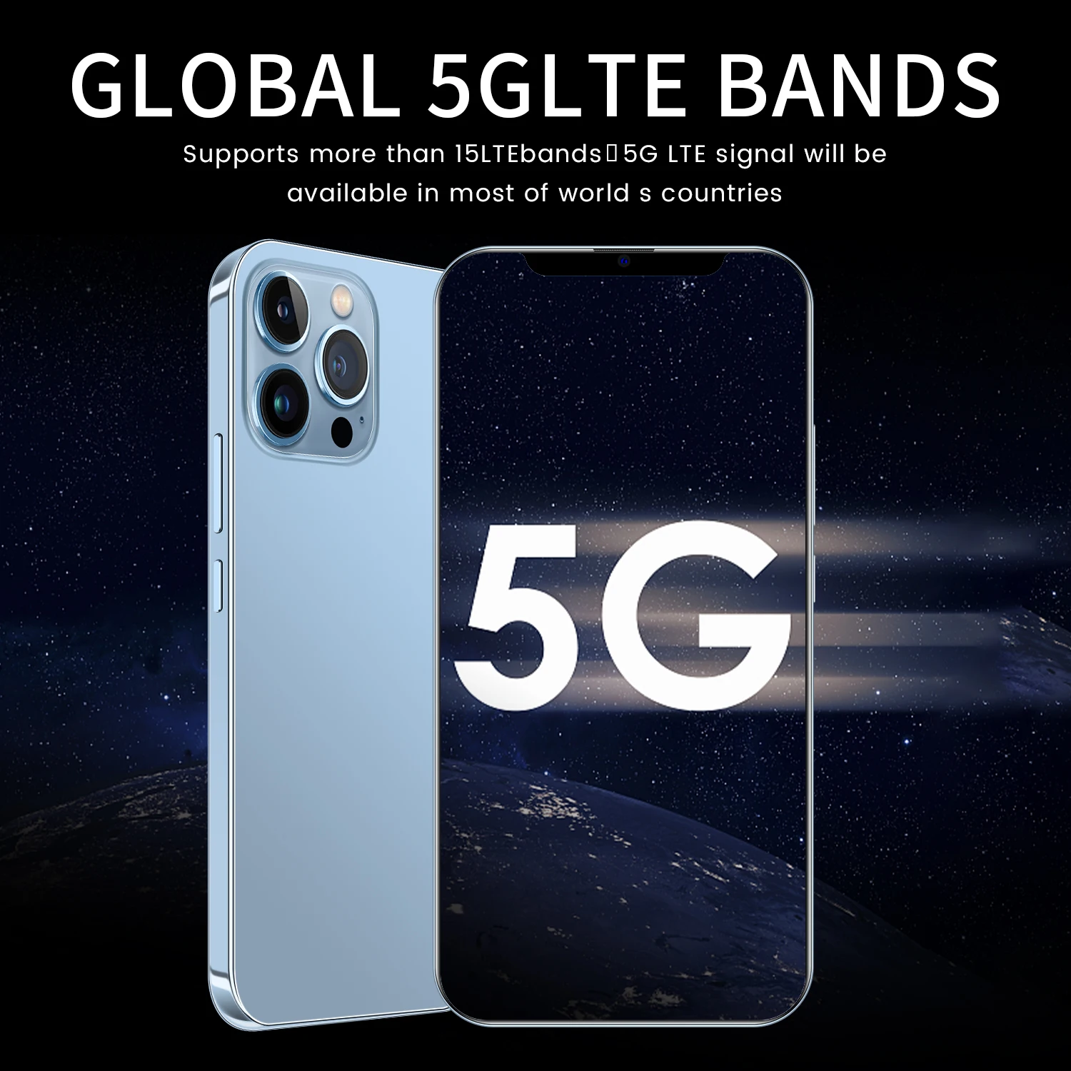 smartphone i13 pro max 5g 10 core celular global version finger phone 6 7 inch 16gb 512gb 6000mah android 11 unlock 4g cellphone free global shipping