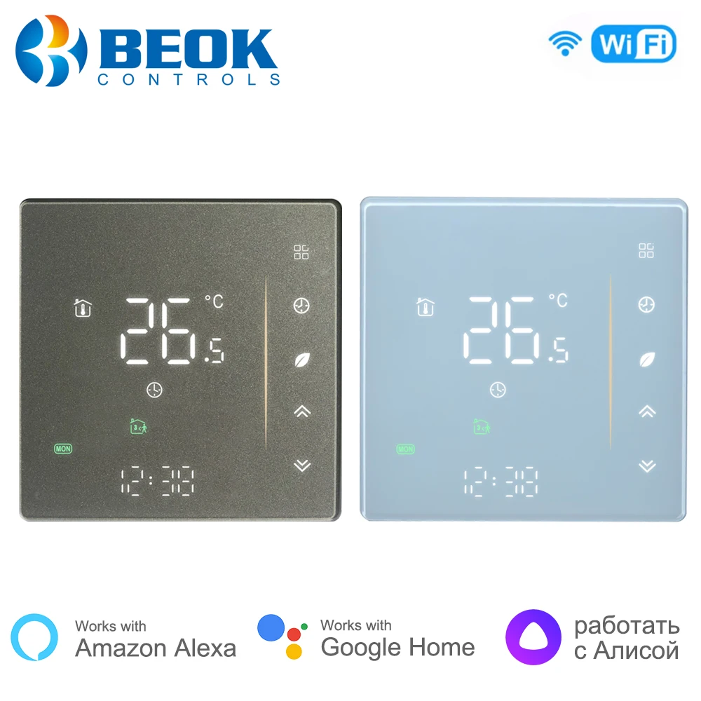 

Beok Tuya Smart Thermostat Wifi Underfloor/ Gas Boiler Water Floor Heating Room Programmable Temperature Regulator Alexa Alice