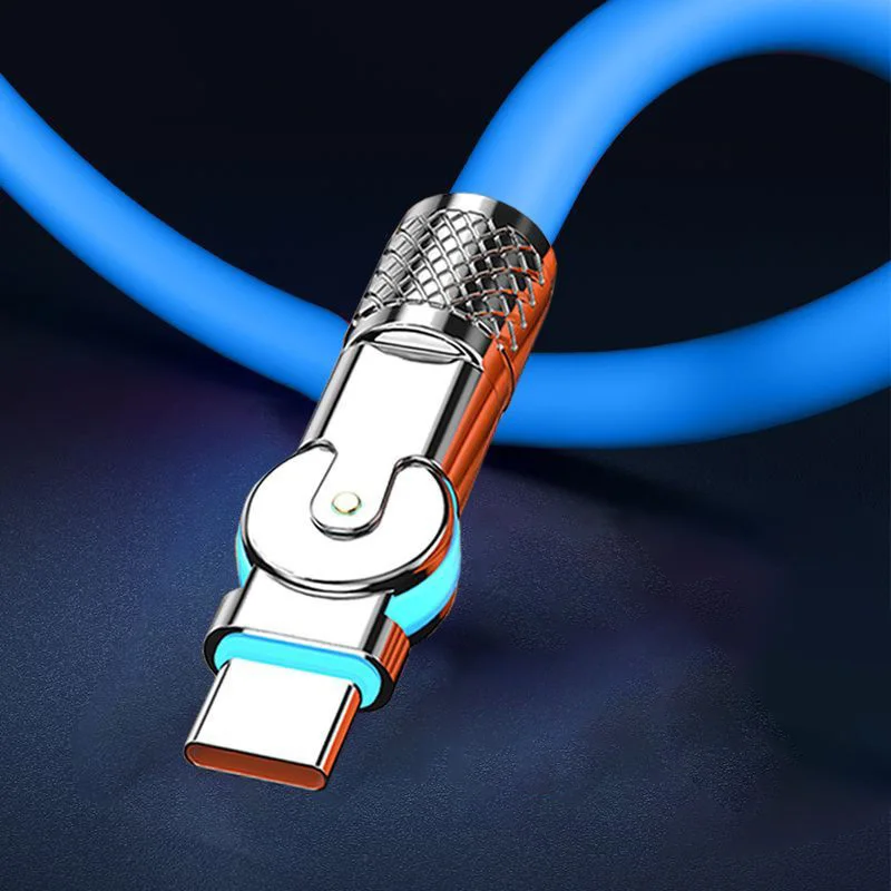 Szybki kabel USB typu C o mocy 120 W z kolankiem obrotowym 180 stopni 6A Super szybkie ładowanie Kabel do transmisji danych Akcesoria mobilne