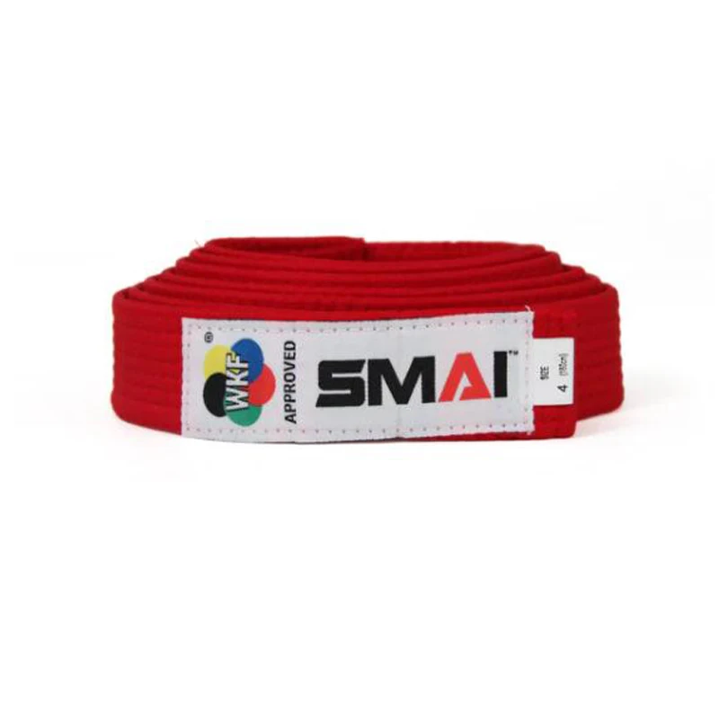 Фото Акционные WKF сертифицированные SMAI карате матч пояса карате соревнования с красным и синим ремнем матч №3