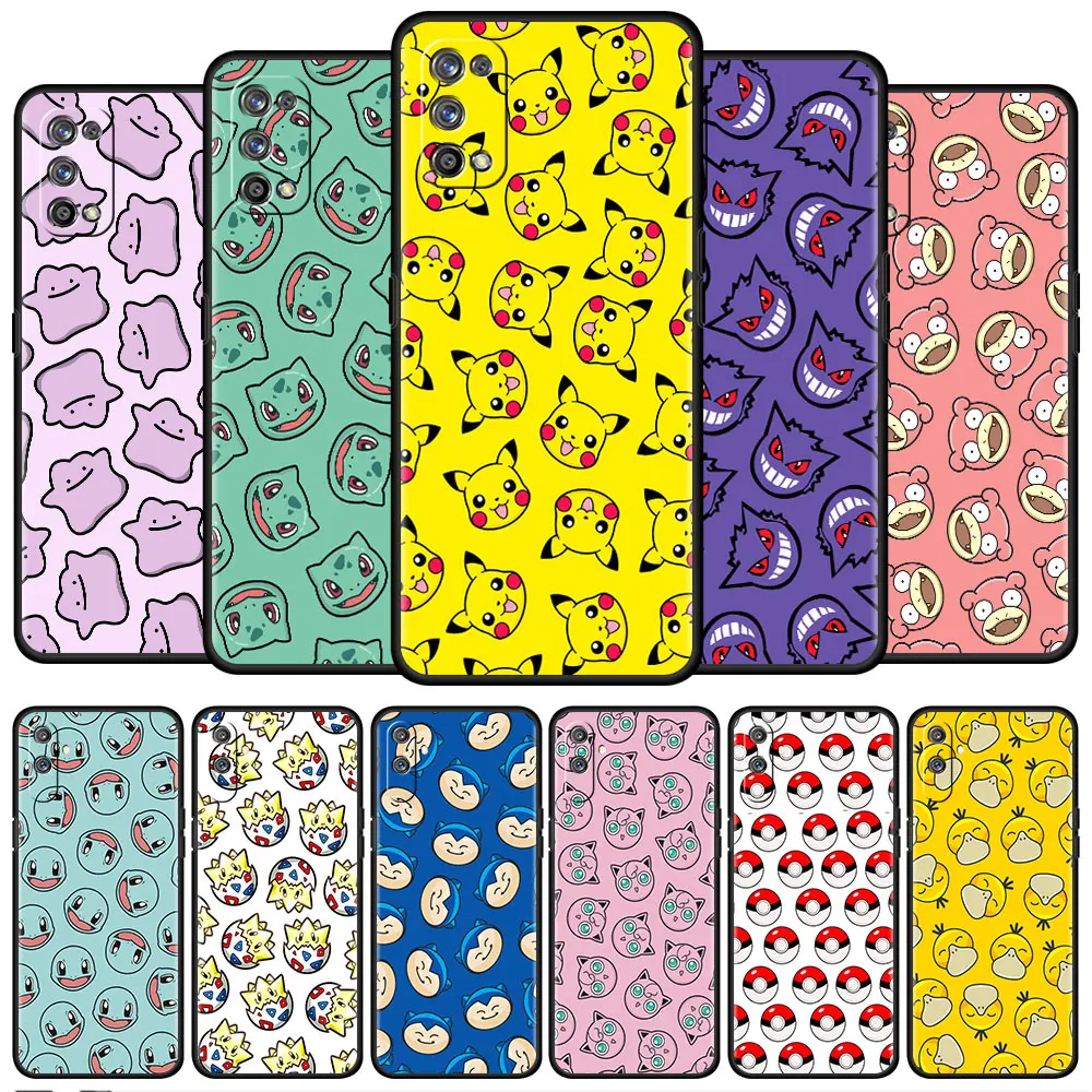 

Case For Realme 8 C21y GT Neo 2 3 8i C21 7 C11 6 C12 C35 C3 GT 9 Pro C12 Master Funda Phone Cover Pokemon Pikachu Cartoon